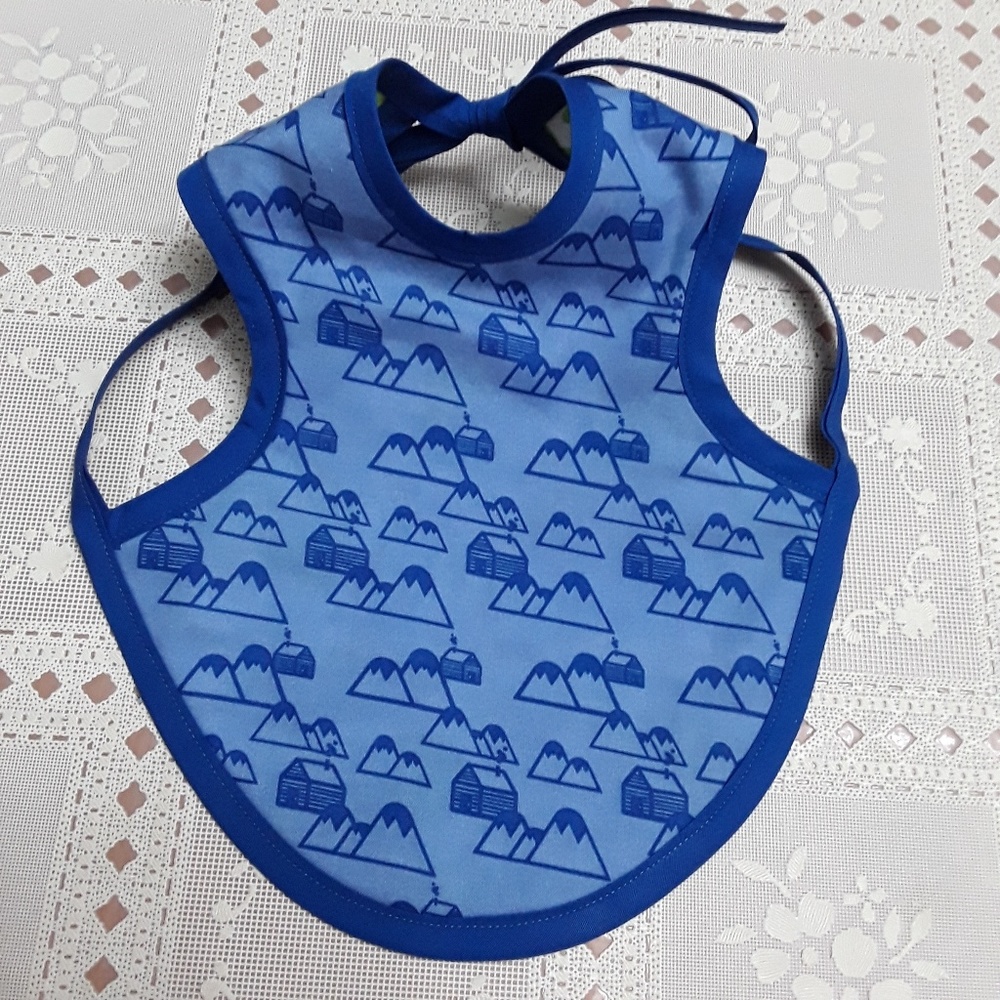 Boy baby bib reversible